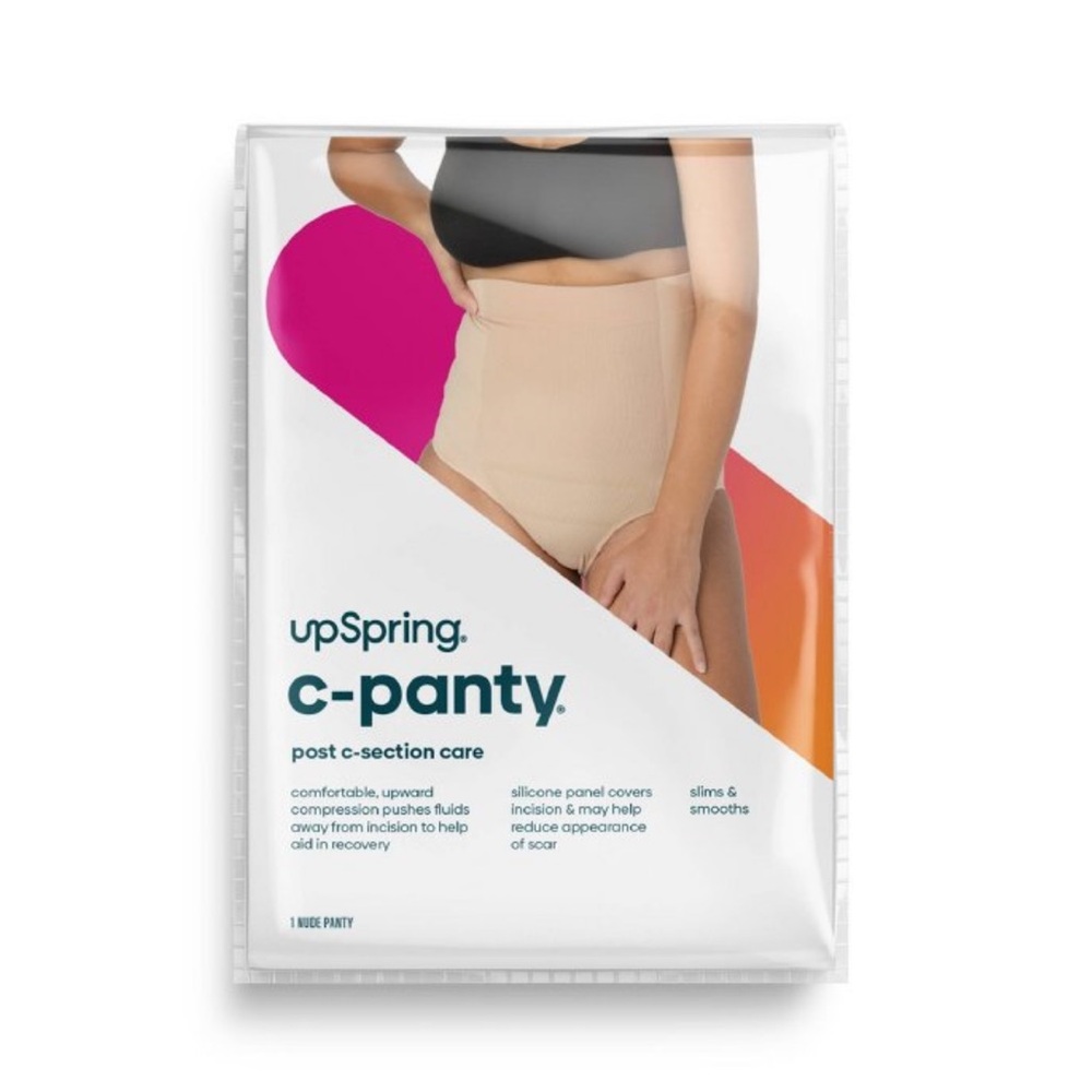 NWT! UPSpring C Panty post C section care High Waist w silicone S/M Nude